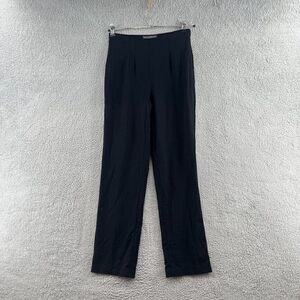 Banana Republic Pants Womens Size 4 Black Wool Blend Pleated Stretch
